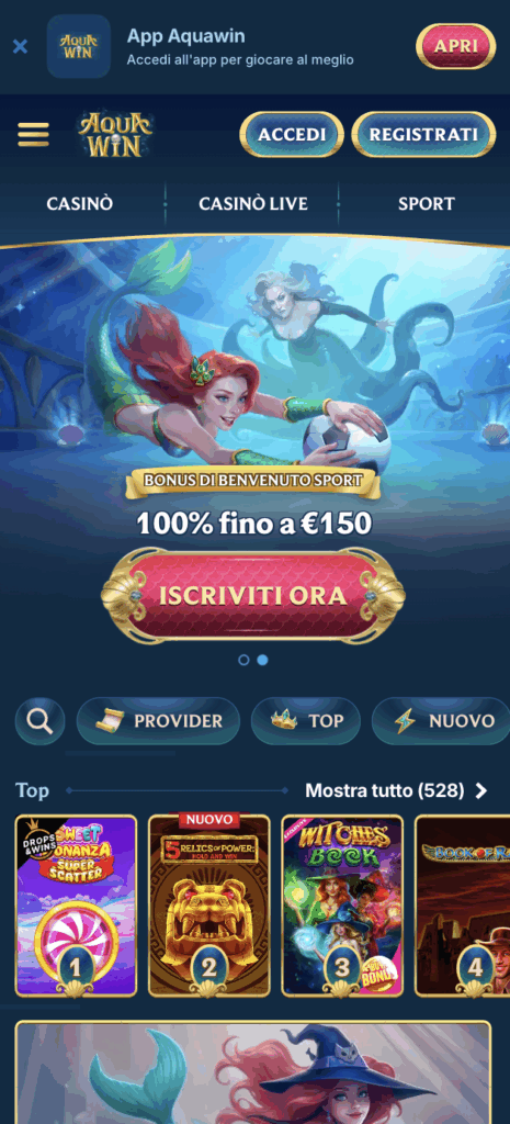 AquaWin Mobile casino 2025