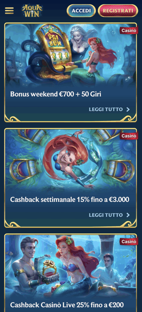 aquawin mobile casino bonus